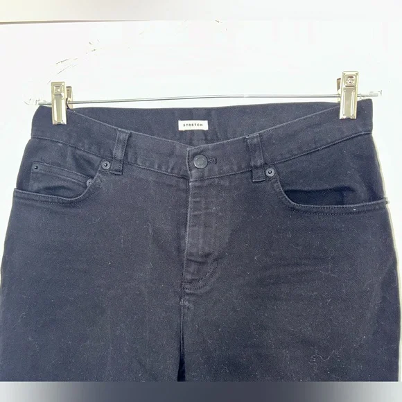 Jones New York Black Straight Leg Denim with Modern Distressing - Picture 2 of 9